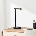 Load image into Gallery viewer, Brina Glass USB Table Lamp - Modern Bedside Desk Light with Style

