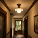 Afbeelding laden in galerijweergave, Vintage metalen plafondlamp