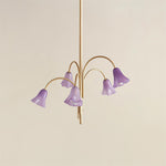 Load image into Gallery viewer, Bellina Modern Romantic Chandelier - Botanical Lily Design with Glass Flowers
