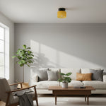 Afbeelding laden in galerijweergave, Moriglaze Sculpturale Glazen Kap Cilinder Plafondlamp - Moderne Opbouwlamp voor Entree of Woonkamer