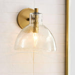 Load image into Gallery viewer, Glavira Recycled Glass Double Sconce - Indoor Brass Wall Lighting
