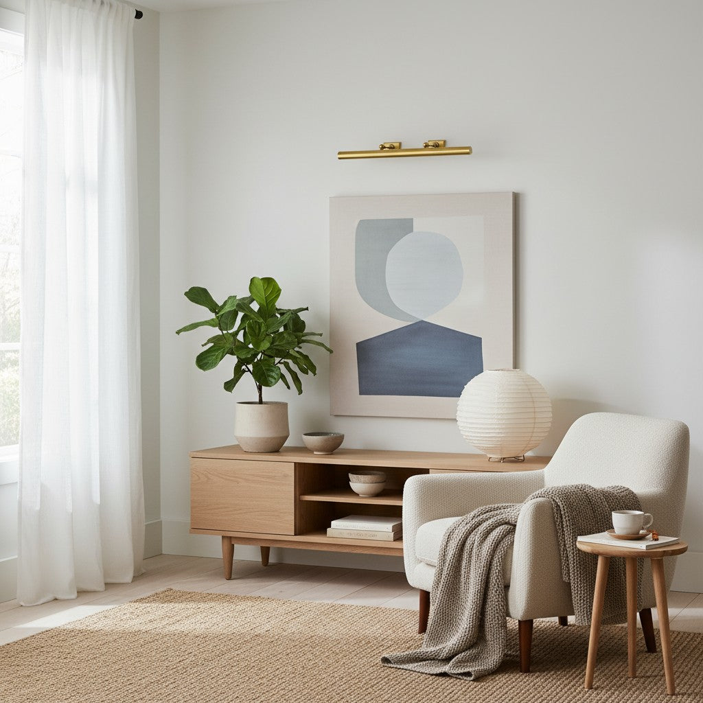 Libris Schilderijlamp - Slanke Wandlamp met Kunstgerichte Vormgeving