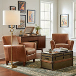 Afbeelding laden in galerijweergave, Trova Smeedijzeren Vloerlamp - Enkelpaal Ontwerp voor Slaapkamer en Kantoorverlichting