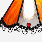 Cargar imagen en el visor de la Galería, Orange Stained Glass Wall Sconce