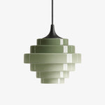 Load image into Gallery viewer, Sanenos Retro Geometric Glass Pendant Light - Gradient Glass Shade for Living or Dining Room