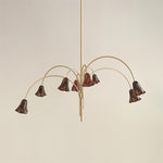 Load image into Gallery viewer, Bellina Modern Romantic Chandelier - Botanical Lily Design with Glass Flowers
