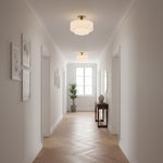 Load image into Gallery viewer, Vexrona Tiered Glass Shade Flush Mount – Contemporary Lighting for Bedrooms and Hallways