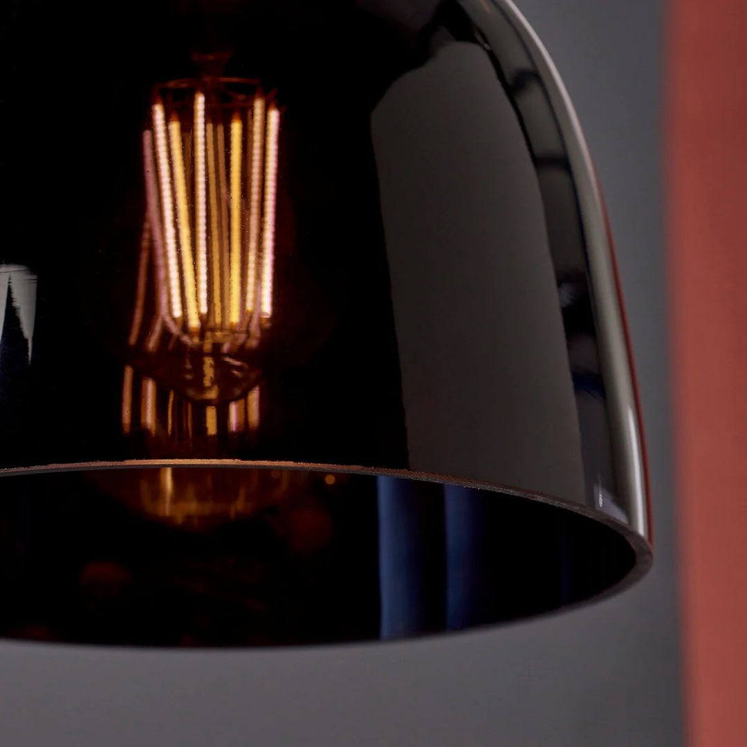 Readium getintelde glazen hanglamp - minimalistische koepelkap verstelbaar voor keukeneiland en eetkamer