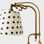Bild in die Galerieansicht laden, Beige Fabric vintage wood and brass-tone table lamp