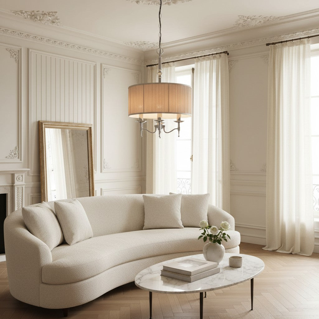 Tela 3-Light Pendant Lamp - Elegant Multi Arm Hanging Light for Living & Dining Spaces