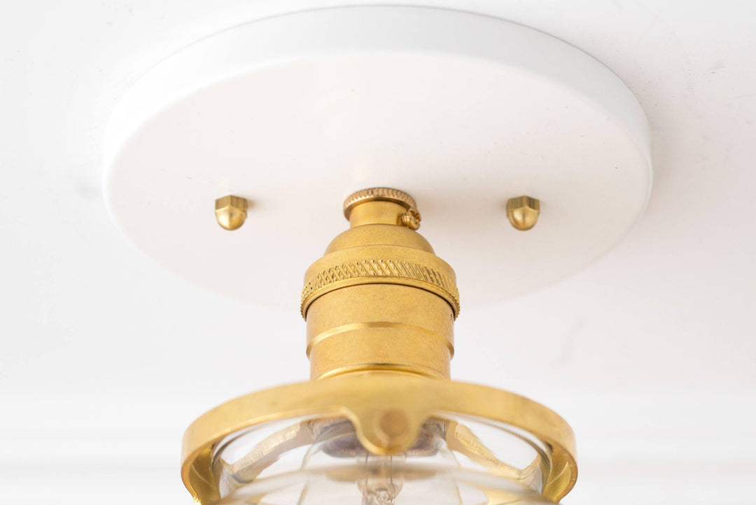 Glorica Glass Minimalist Globe Ceiling Fixture for Bedroom & Office