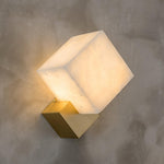 Bild in die Galerieansicht laden, Block Alabaster Wandkerze