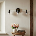 Load image into Gallery viewer, Pyralis Cone 3 Light Vanity Light - Modern Sconce
