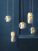 Bild in die Galerieansicht laden, Glas Alabaster-Pendelleuchte