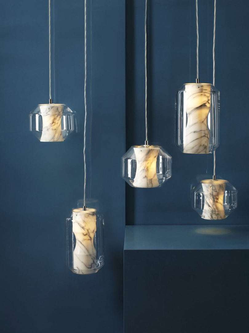Glas Alabaster-Pendelleuchte