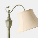 Carica l'immagine nella visualizzazione Galleria, Curved arm ornament and ivory fabric shade detail