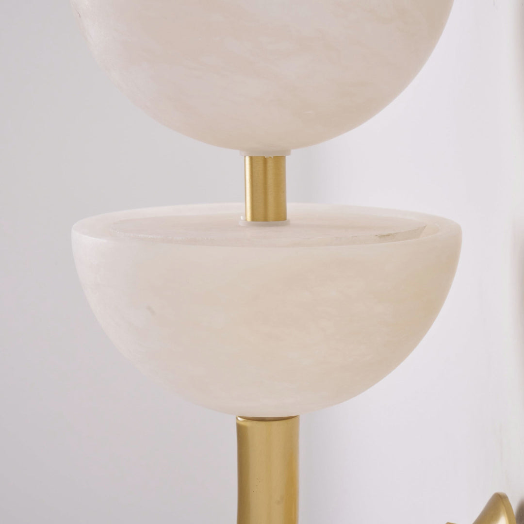 Lampe murale triple en albâtre