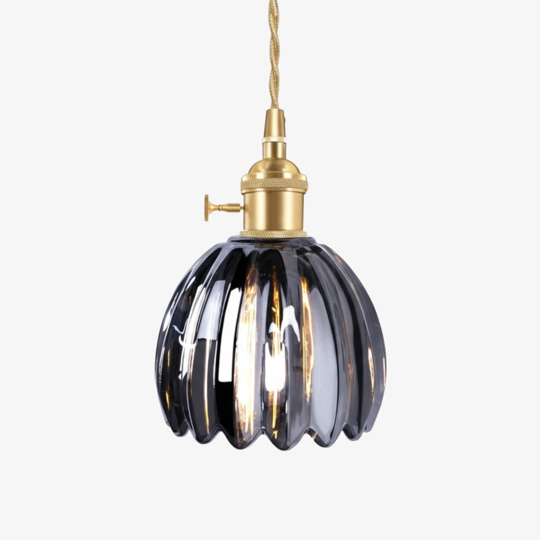 Blossix Elegante Art Hanglamp - Glazen Bloemenkap Design voor Woon- of Eetkamer N24