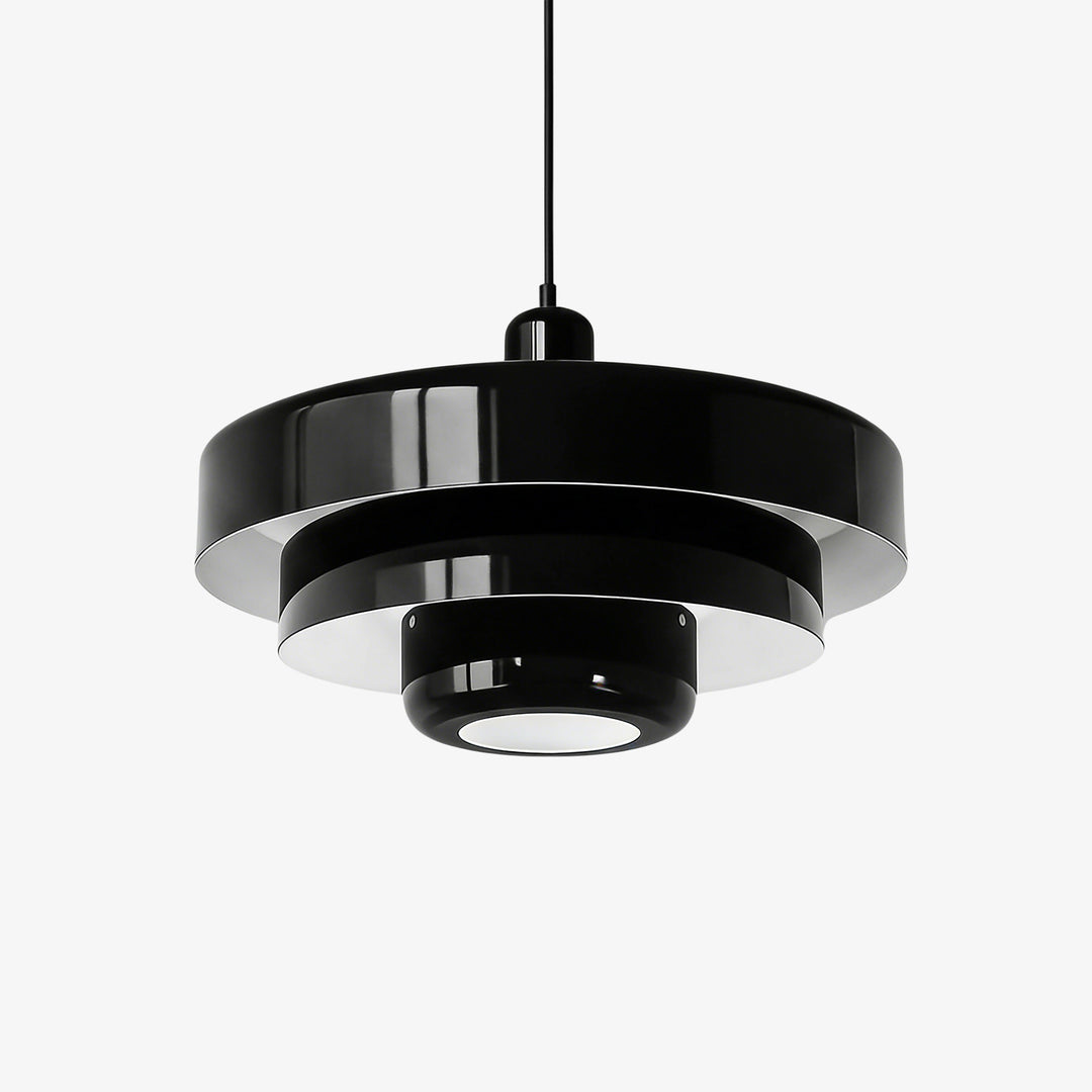 Lámpara Colgante de Disco Macaron de Tres Capas Moderna Malero - Iluminación Minimalista de Diseño para Comedor N52
