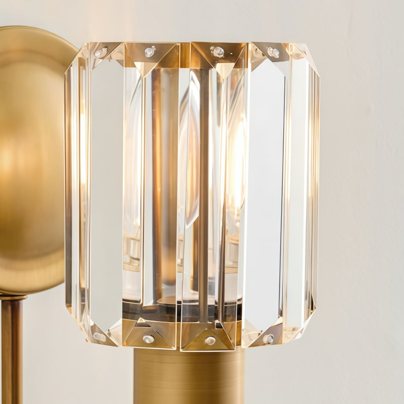 Tracian Wandleuchte - Gebogener Arm mit Glas- oder Leinen-Schirm für Schlafzimmer