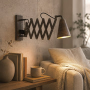 Vintage Industrial Accordion Wall Sconce