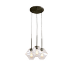 Load image into Gallery viewer, Talvior Sculptural Lighting - 3-Light Faceted Chandelier in Versatile Finishes | Explore Collection

