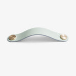 Afbeelding laden in galerijweergave, Cowhide leather and brass cabinet pull handle color and size option