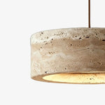 Afbeelding laden in galerijweergave, Kairis Travertijn Natuursteen Hanglamp - Vintage Stijl Verlichting voor Eet- en Woonruimtes