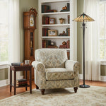 Load image into Gallery viewer, TF Dark Star Tiffany Art Glass Floor Lamp – Vintage-Inspired Metal Base Accent Lighting