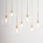 Load image into Gallery viewer, Selvion Elegant 7-Light Globe Chandelier – Glass Pendant Light
