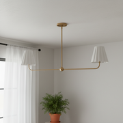 Lampadario con struttura in metallo e paralume arricciato Ruffmeto per sala da pranzo, ingresso e soggiorno