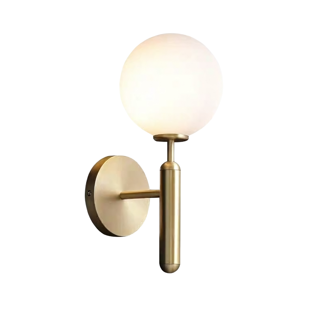 Lampada da parete in metallo moderno Milky Glow