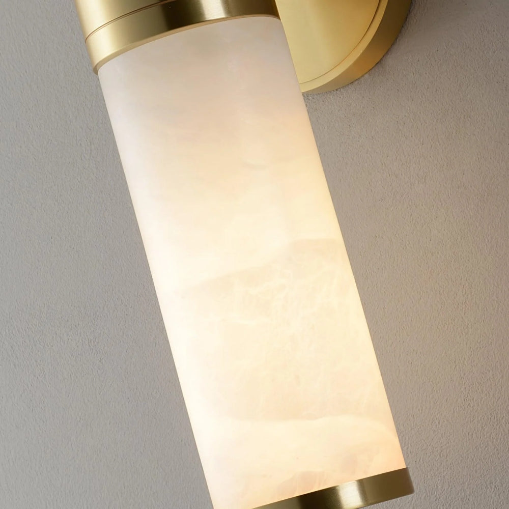 Nexorae Modern Alabaster Wall Lamp Sculptural Vertical Design For Living Room Bedroom Hallway