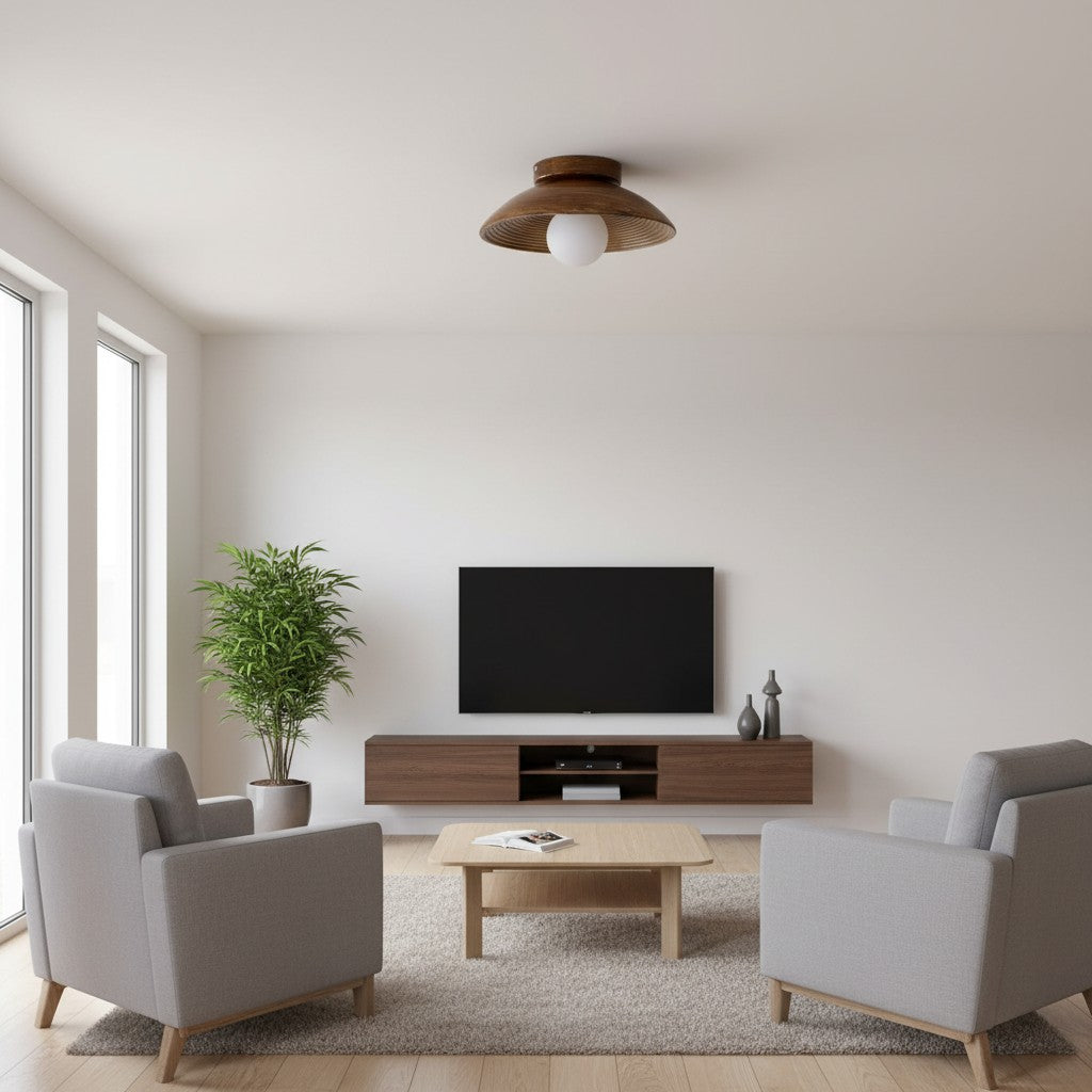 Ovalune Organisch Gestructureerde Plafondlamp Sculpturaal Ontwerp Opbouw - Moderne Stijl voor Woonkamer