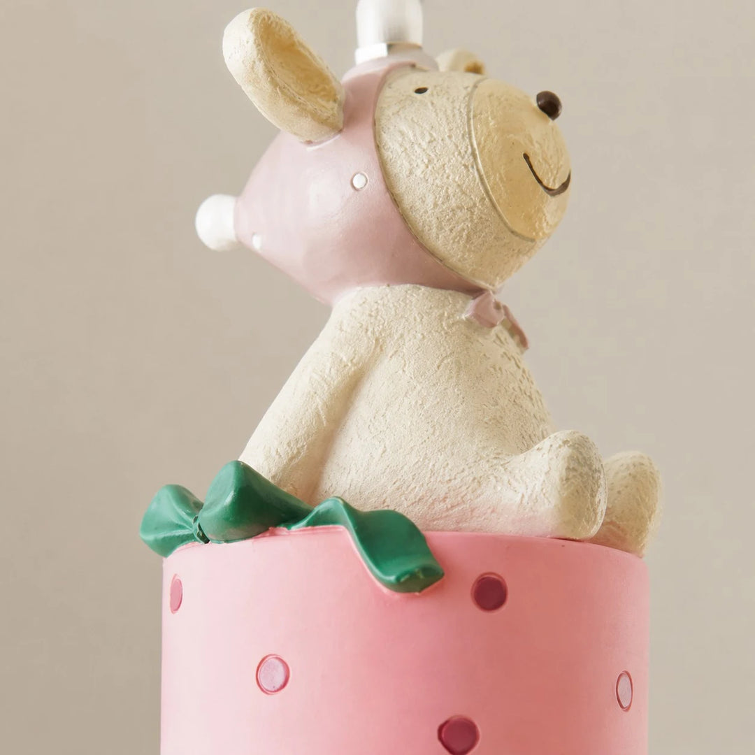 Bunny pink gift box shade and bow detail