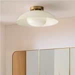 Load image into Gallery viewer, Elorina Flush Mount Glass/Metal Ceiling Light - A Stylish Fixture for Modern Spaces
