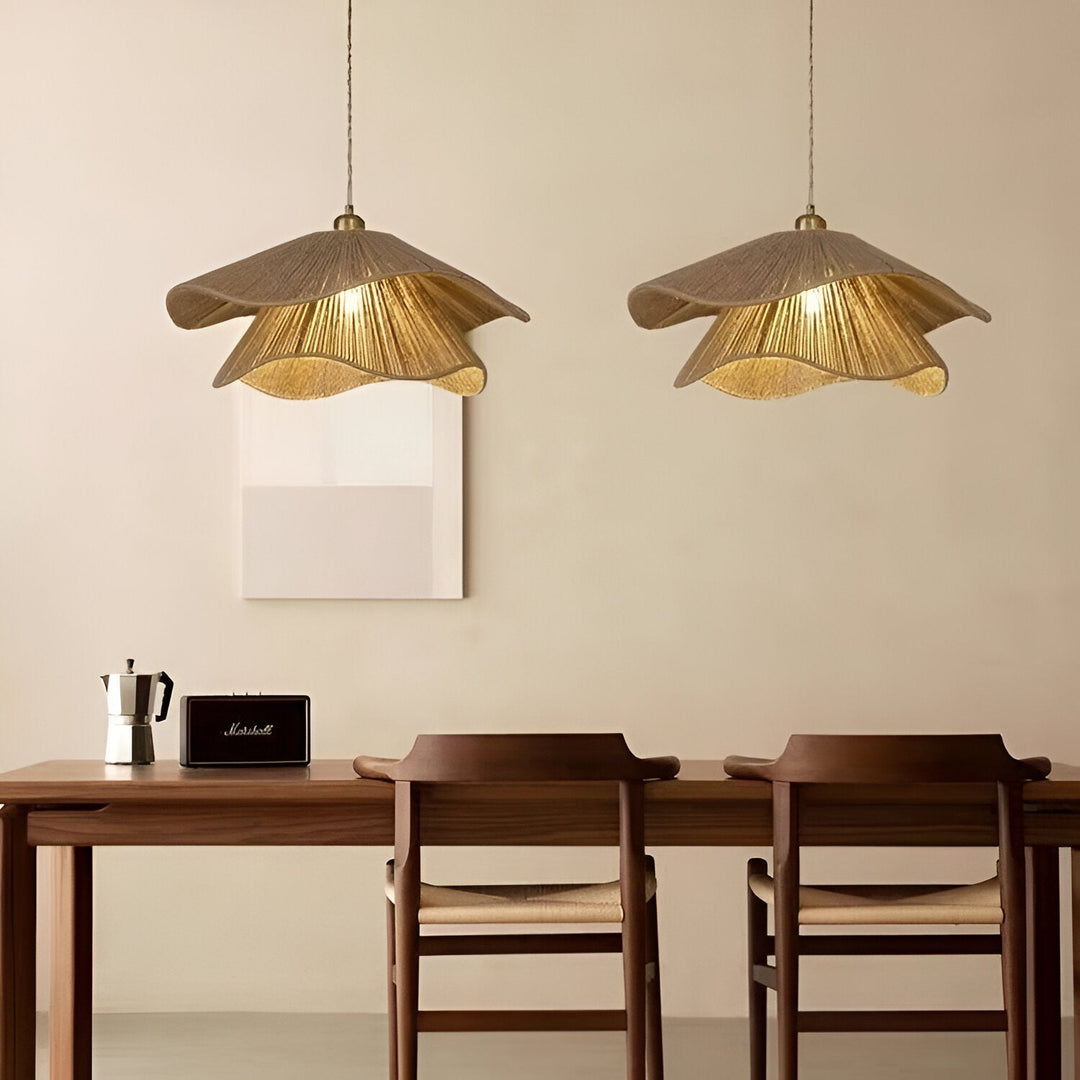 Boho naturalna lampa wisząca z juty Cape Points