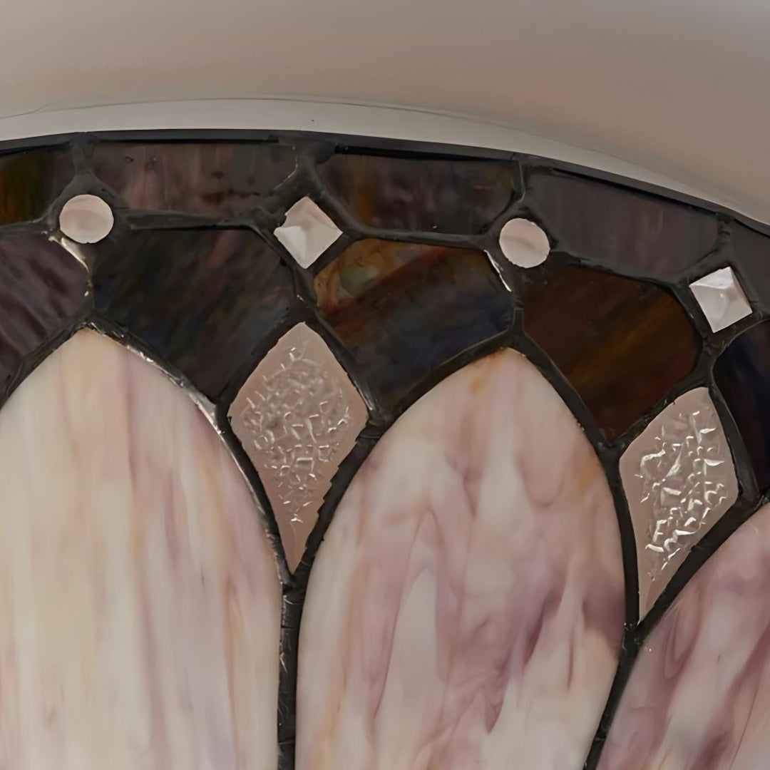 TF Brooklyn Tiffany glas plafondlamp - Art deco ontwerp voor hal of woonkamer