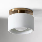 Load image into Gallery viewer, Cerova Modern Porcelain Flush Mount Ceiling Light– Elegant Ivory Shade
