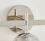 Load image into Gallery viewer, Bravira Ribbed Glass Sconce - Metal Wall Light with Clear Glass Shade
