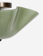 Load image into Gallery viewer, Bellina Glass Flush Mount Ceiling Light - Brass Accent Modern Fixture
