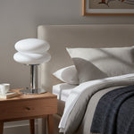 Afbeelding laden in galerijweergave, Glasentro Bauhaus tafellamp geometrisch glasontwerp moderne accentlamp voor woonkamer N12