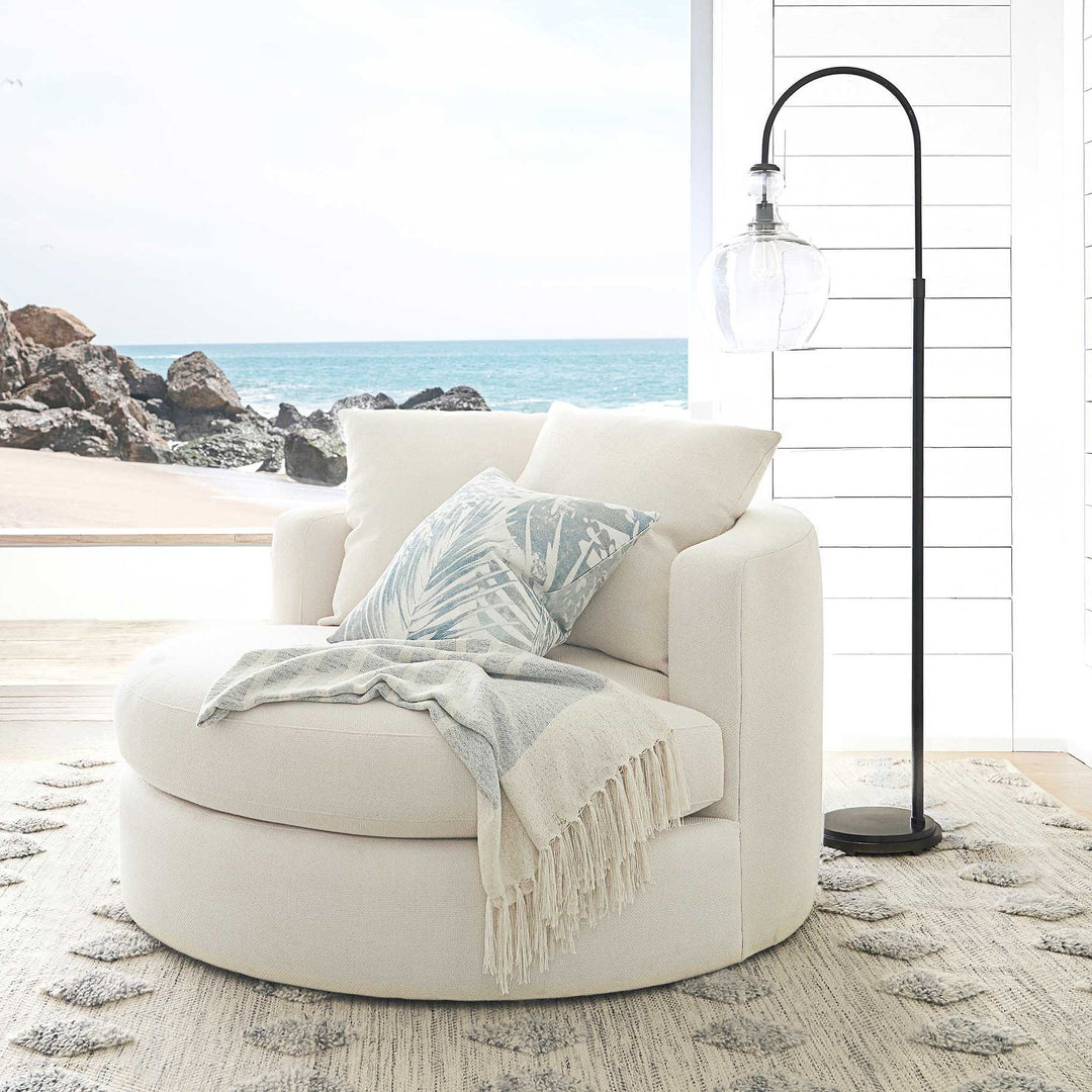 Lawson Recycled Glass Floor Lamp - Unique Brass Finish Aluminum Lighting