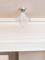 Load image into Gallery viewer, Art Deco Star Ceiling Lamp – Frosted Glass Fixture for Hallway &amp; Entryway – Astris Ceres
