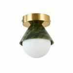 Charger l'image dans la visionneuse de la galerie, French green jade flush mount ceiling lamp SKU image