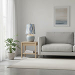 Afbeelding laden in galerijweergave, Ceruna moderne keramische bedlamp met linnen stoffen kap – elegante verlichting voor slaapkamer en woonkamer