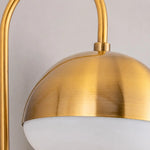 Carica l'immagine nella visualizzazione Galleria, Metal shade and milk glass globe detail