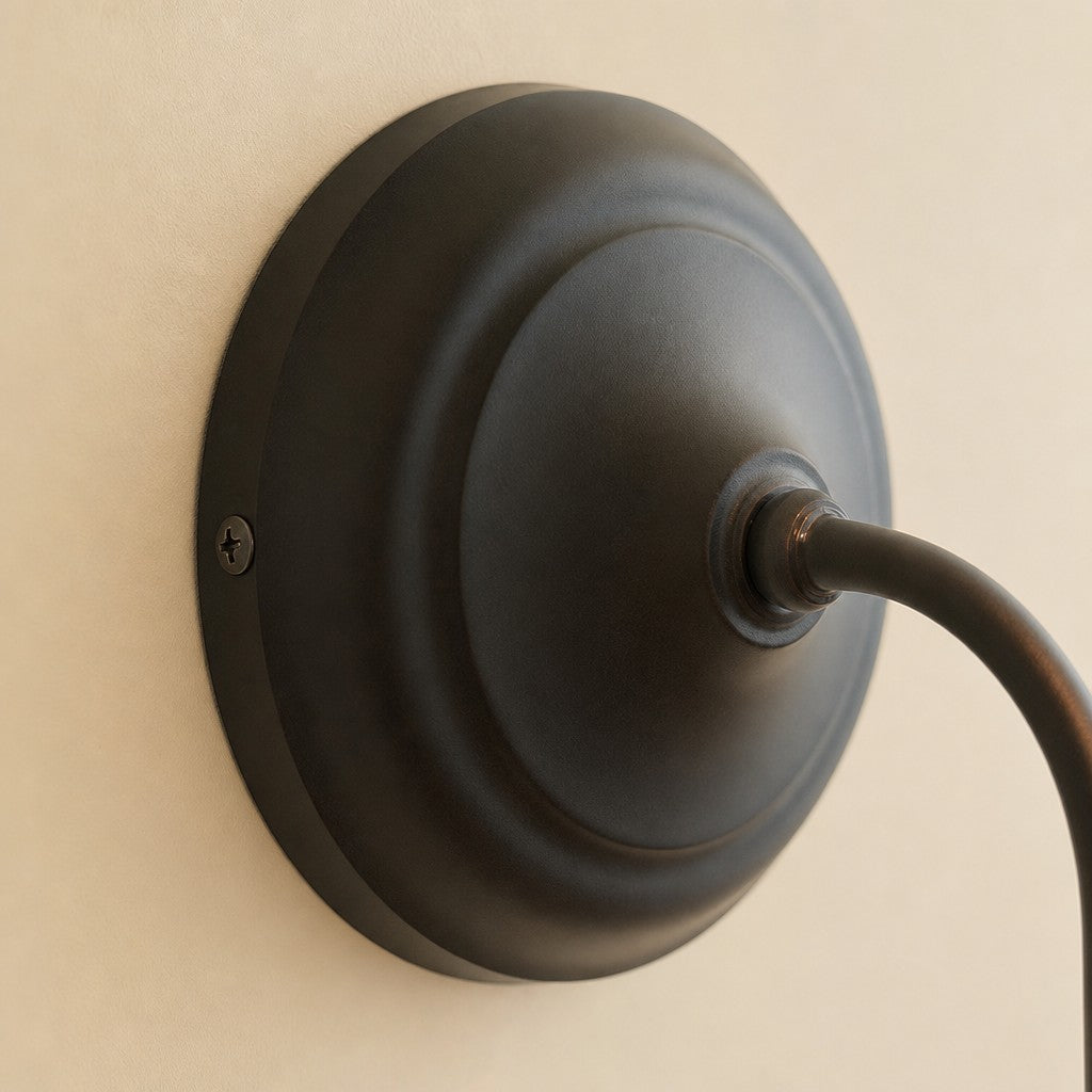 Solmire Contemporary Wall Light – Tailored Fabric Metal Wall Fixture for Bedroom and Hallway