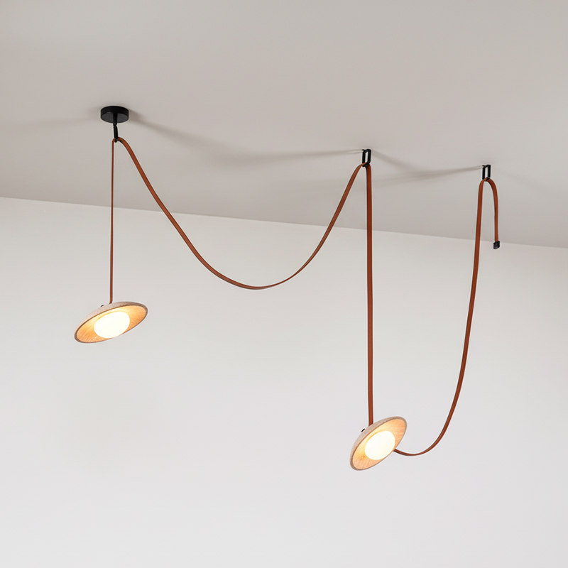 Light Rail Leder Pendelleuchte