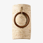 Załaduj obraz do przeglądarki galerii, Travertine wood ring wall sconce